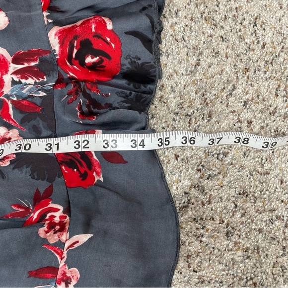 Lovers + Friends Gray and Red Floral Mini Dress - Picture 12 of 12